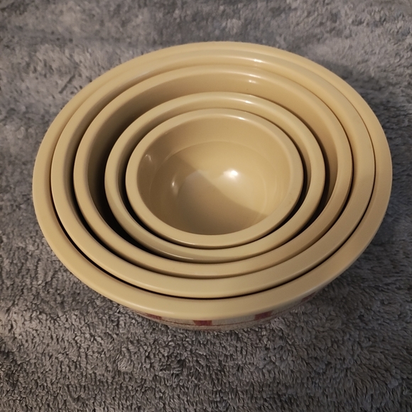 Wonderful Set of Five Melamine Nesting Measuring Cups Autumn leaves Motif - Picture 7 of 7